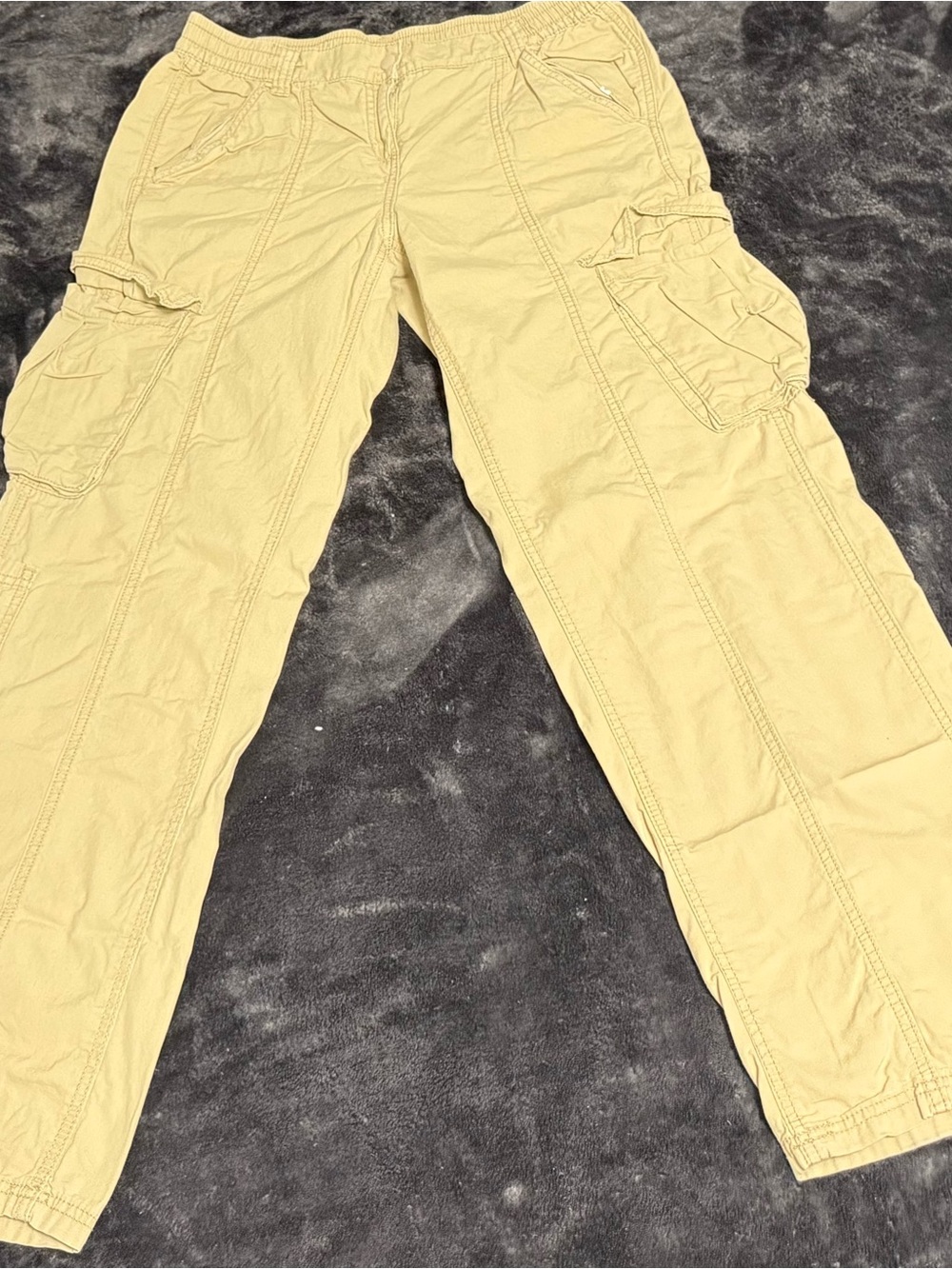 H&M Beige Straight-Leg Cargo Pants